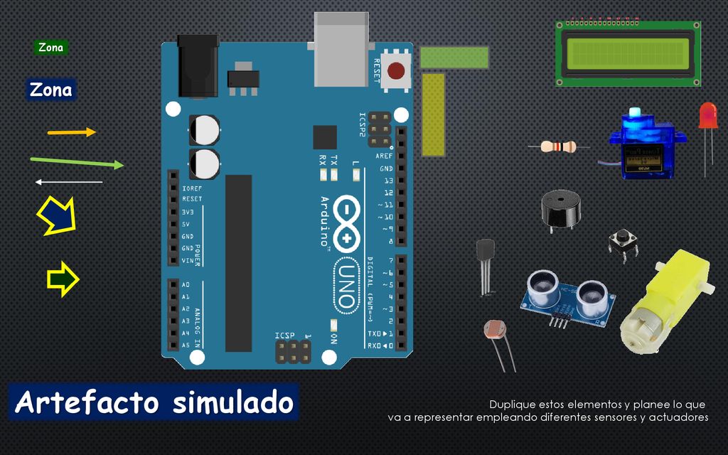Artefacto simulado Zona Zona Duplique estos elementos y planee lo que