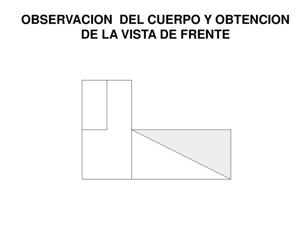 OBSERVACION DEL CUERPO Y OBTENCION DE LA VISTA DE FRENTE
