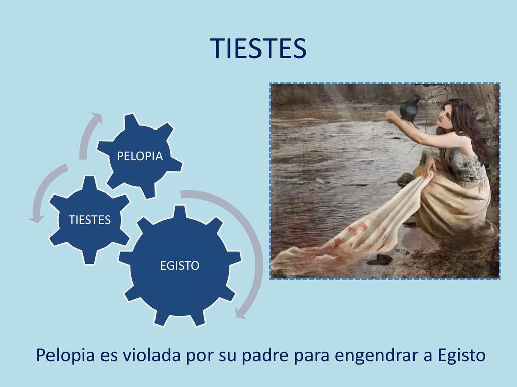 TIESTES Pelopia es violada por su padre para engendrar a Egisto