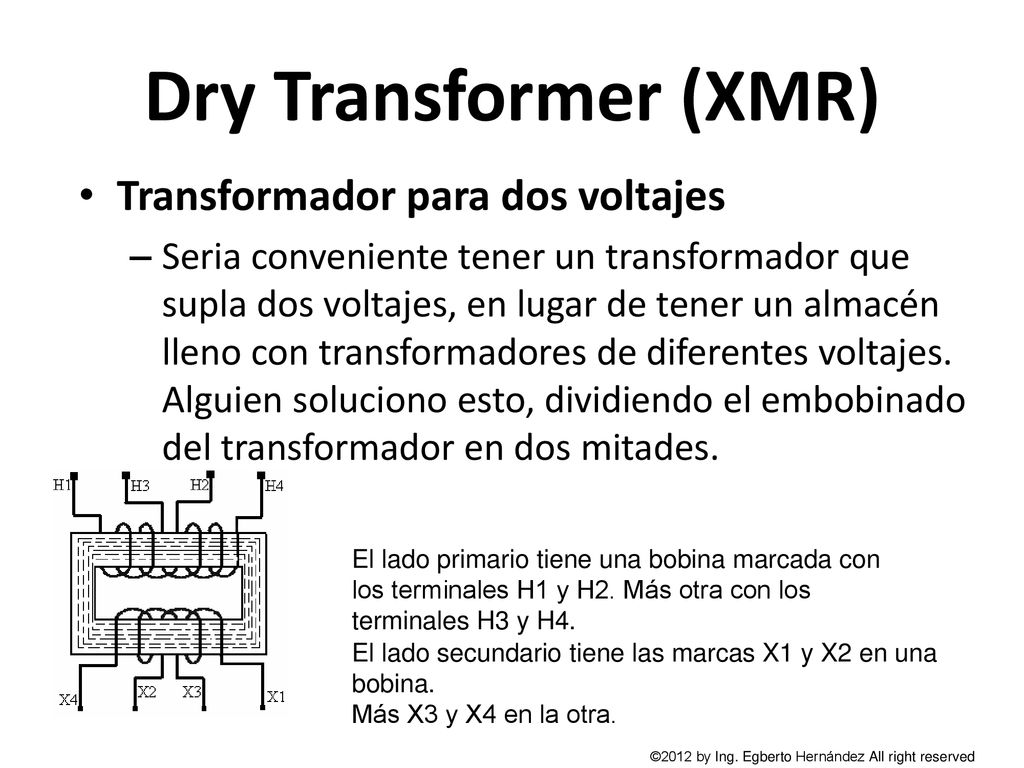Dry Transformer (XMR) Transformador para dos voltajes