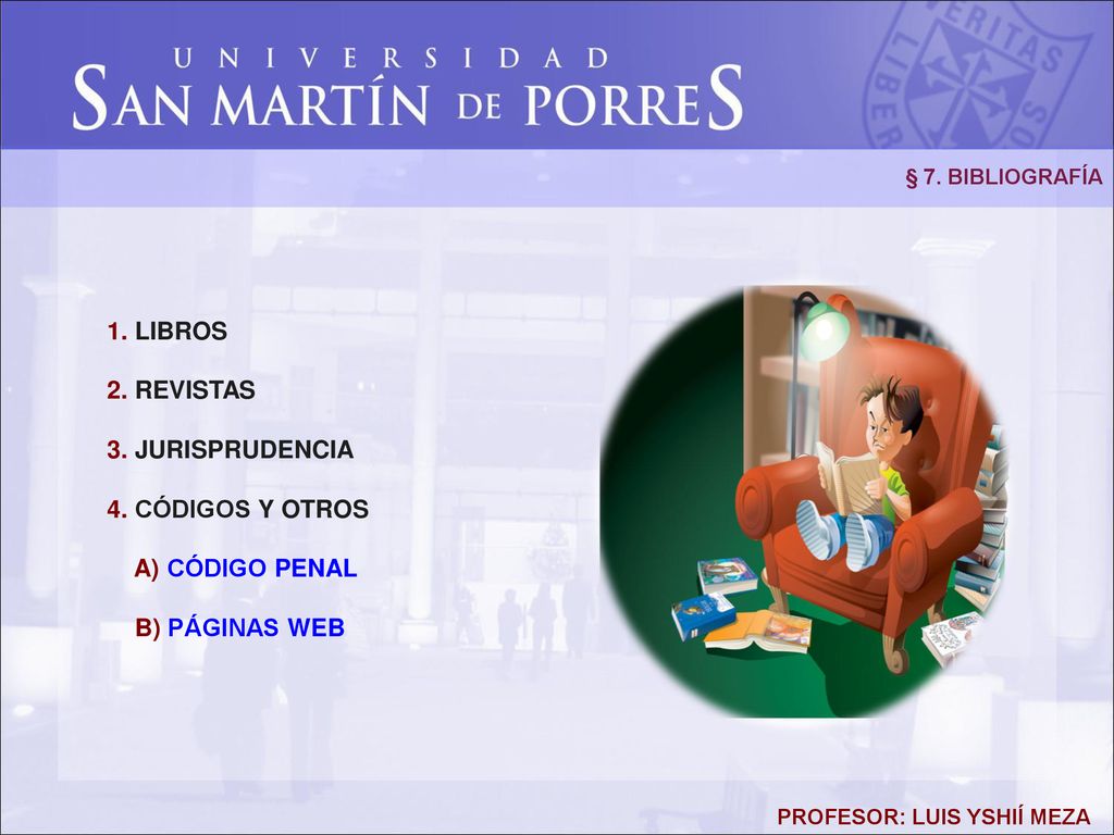 1. LIBROS 2. REVISTAS 3. JURISPRUDENCIA 4. CÓDIGOS Y OTROS