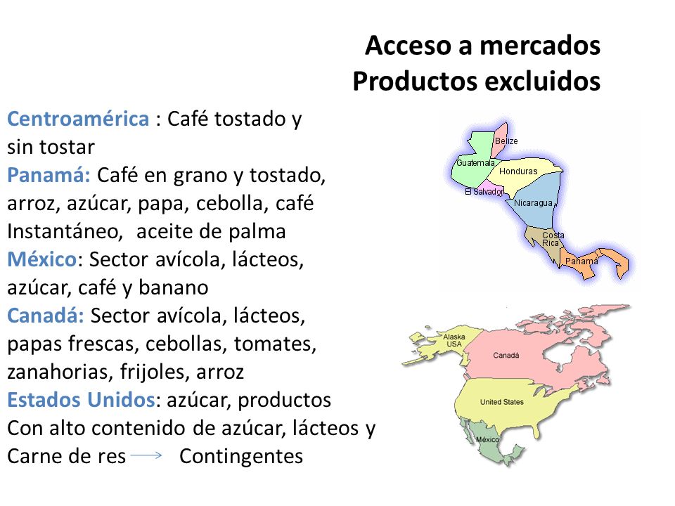 Acceso a mercados Productos excluidos
