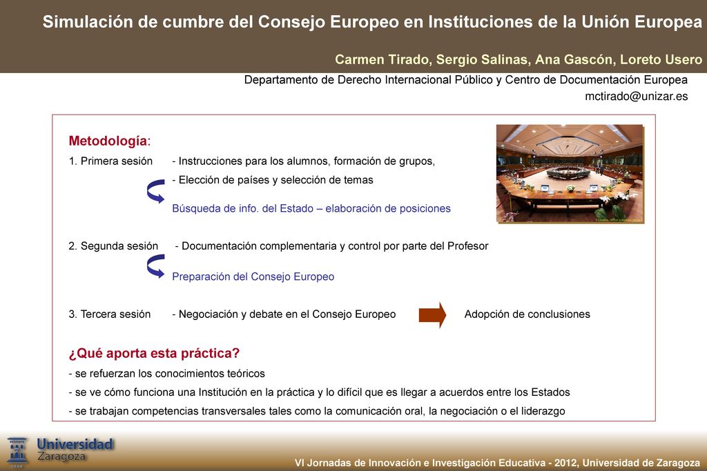 Simulación de cumbre del Consejo Europeo en Instituciones de la Unión Europea