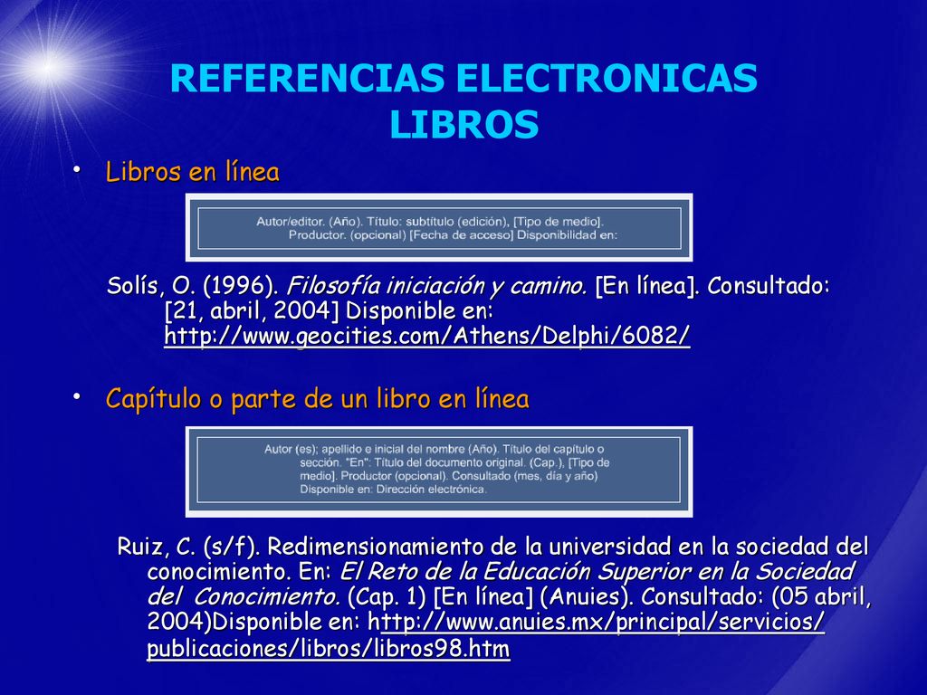 REFERENCIAS ELECTRONICAS LIBROS