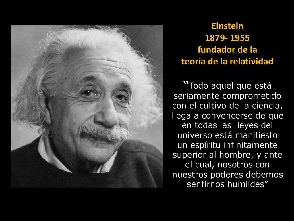 Einstein fundador de la teoría de la relatividad