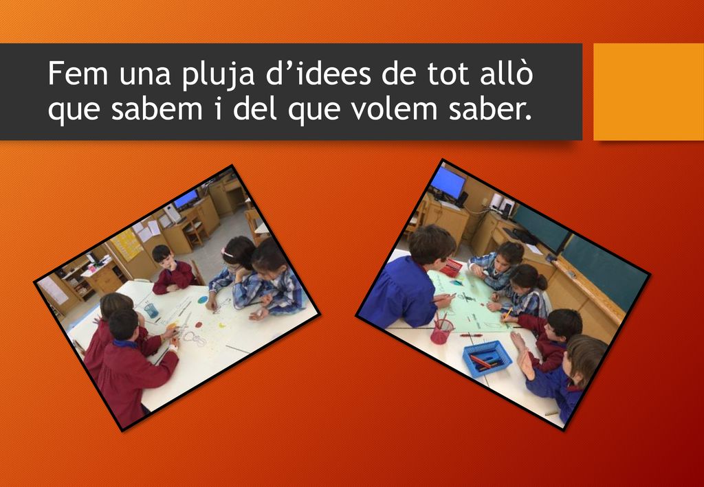 Fem una pluja d’idees de tot allò que sabem i del que volem saber.