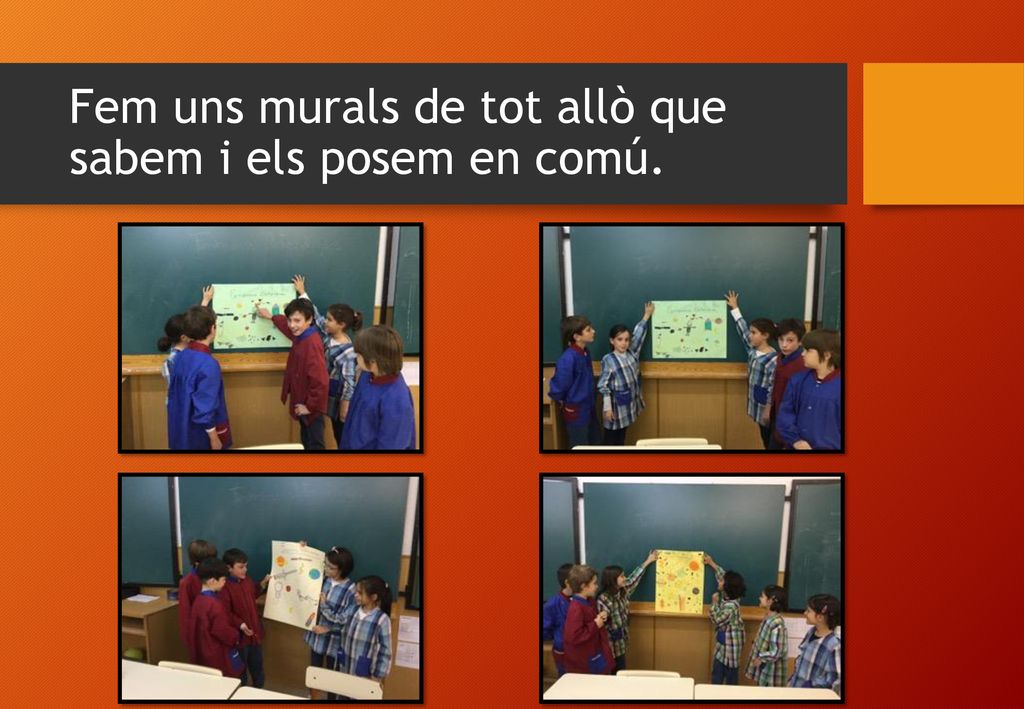 Fem uns murals de tot allò que sabem i els posem en comú.