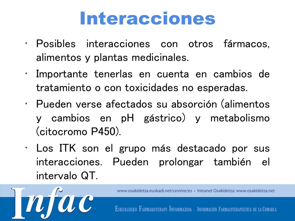 Interacciones Posibles interacciones con otros fármacos, alimentos y plantas medicinales.