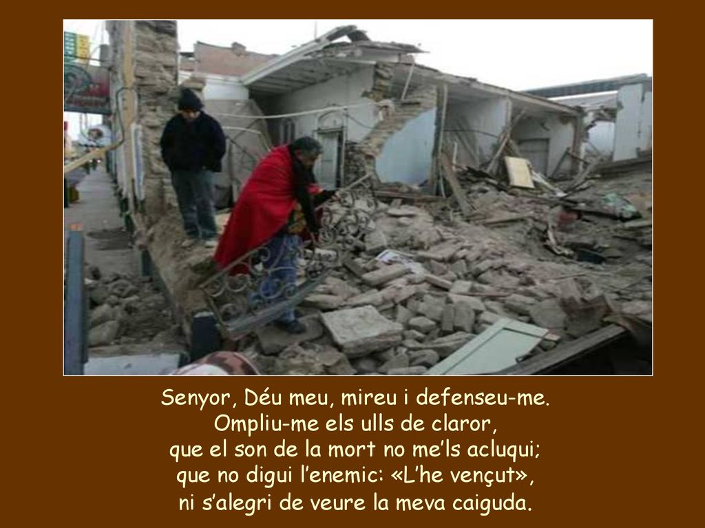 Senyor, Déu meu, mireu i defenseu-me. Ompliu-me els ulls de claror,