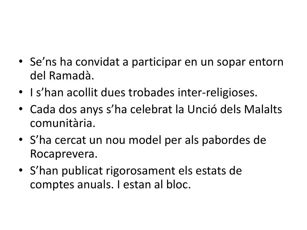 Se’ns ha convidat a participar en un sopar entorn del Ramadà.
