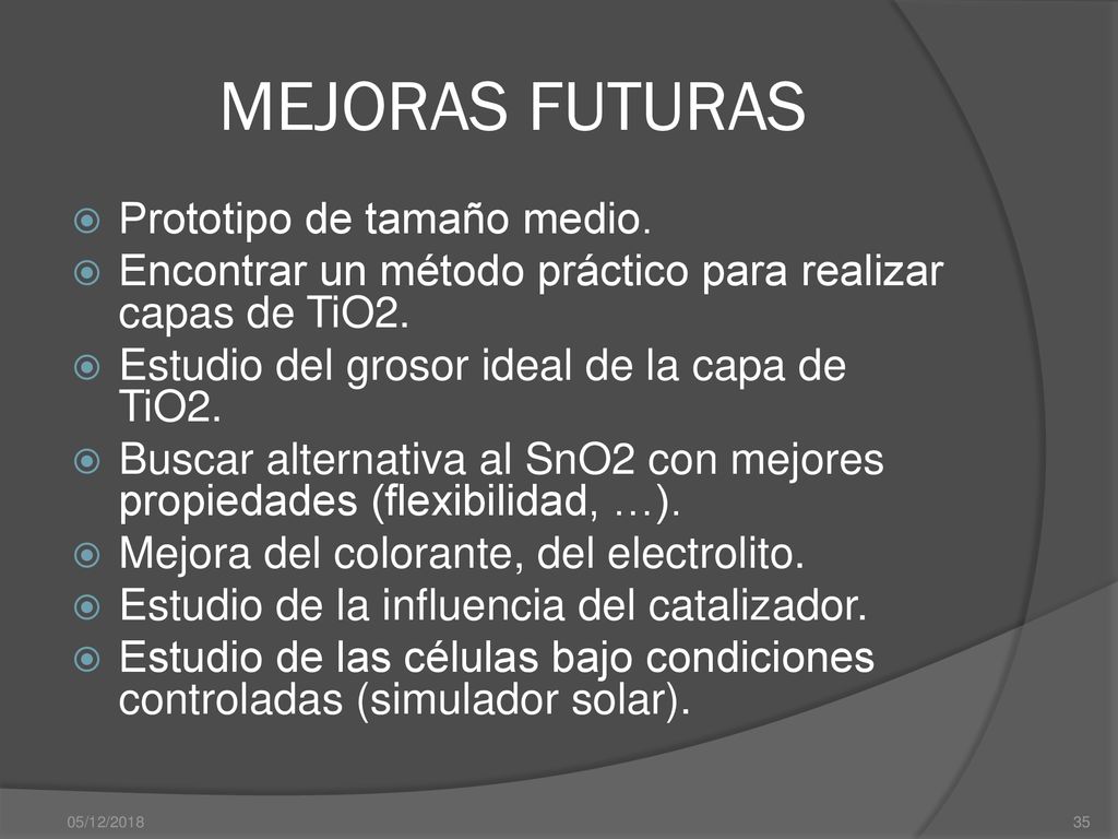 MEJORAS FUTURAS Prototipo de tamaño medio.