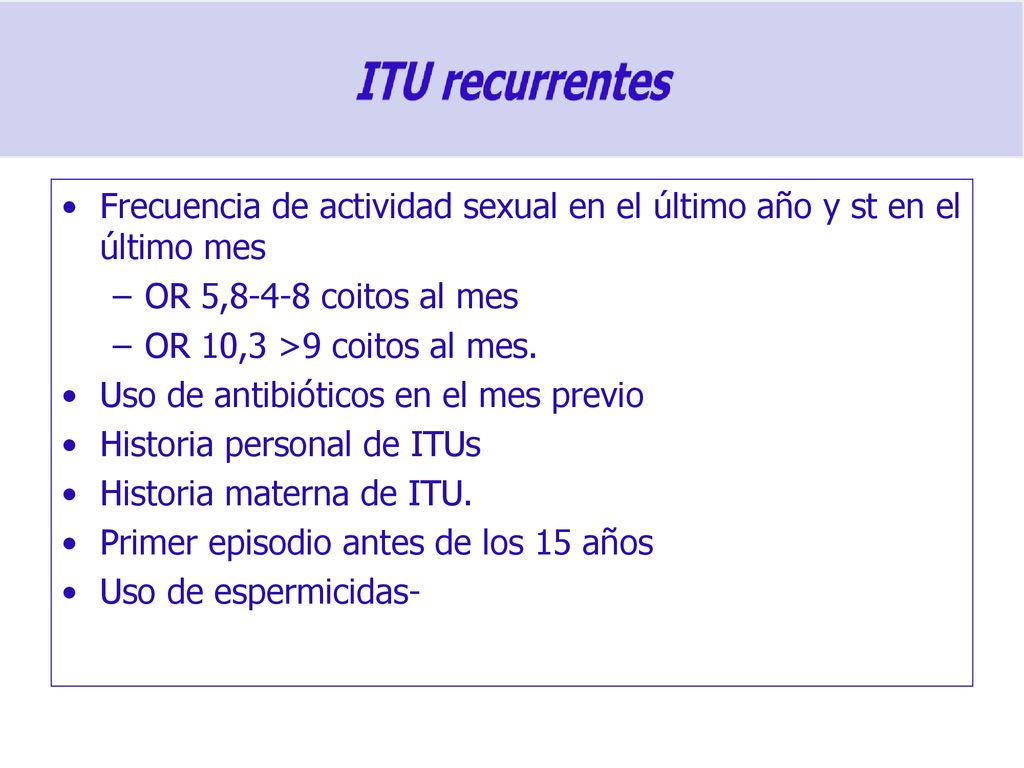 Frecuencia de actividad sexual en el último año y st en el último mes