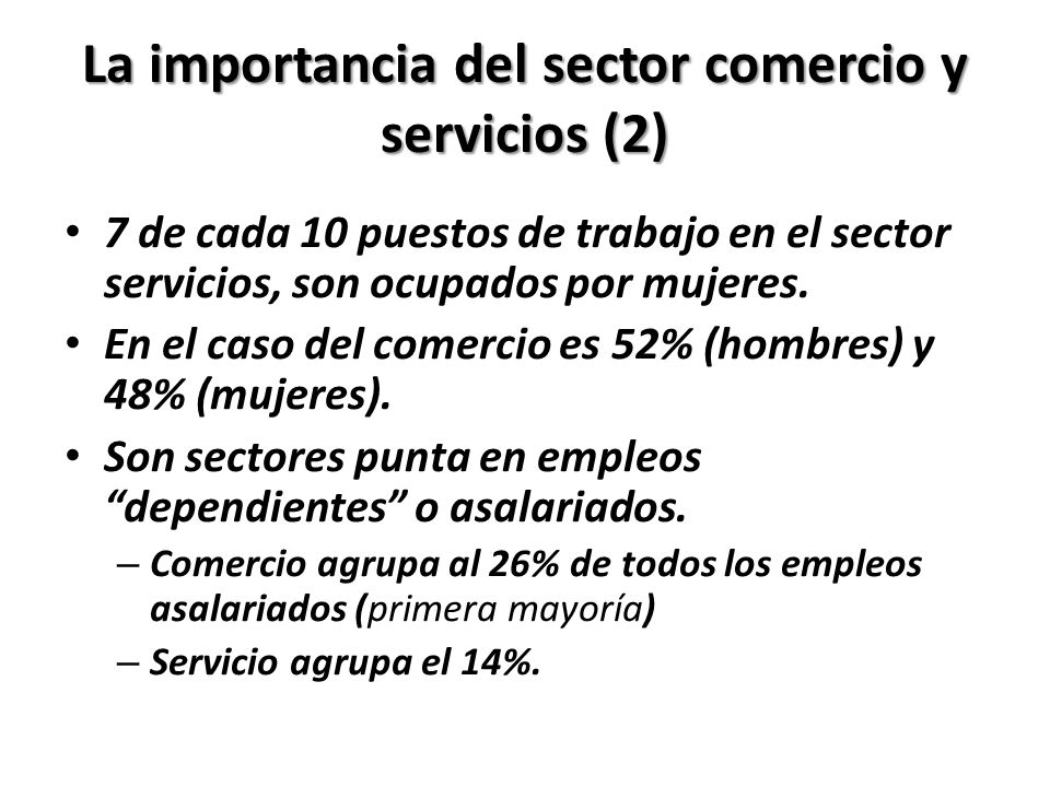 La importancia del sector comercio y servicios (2)