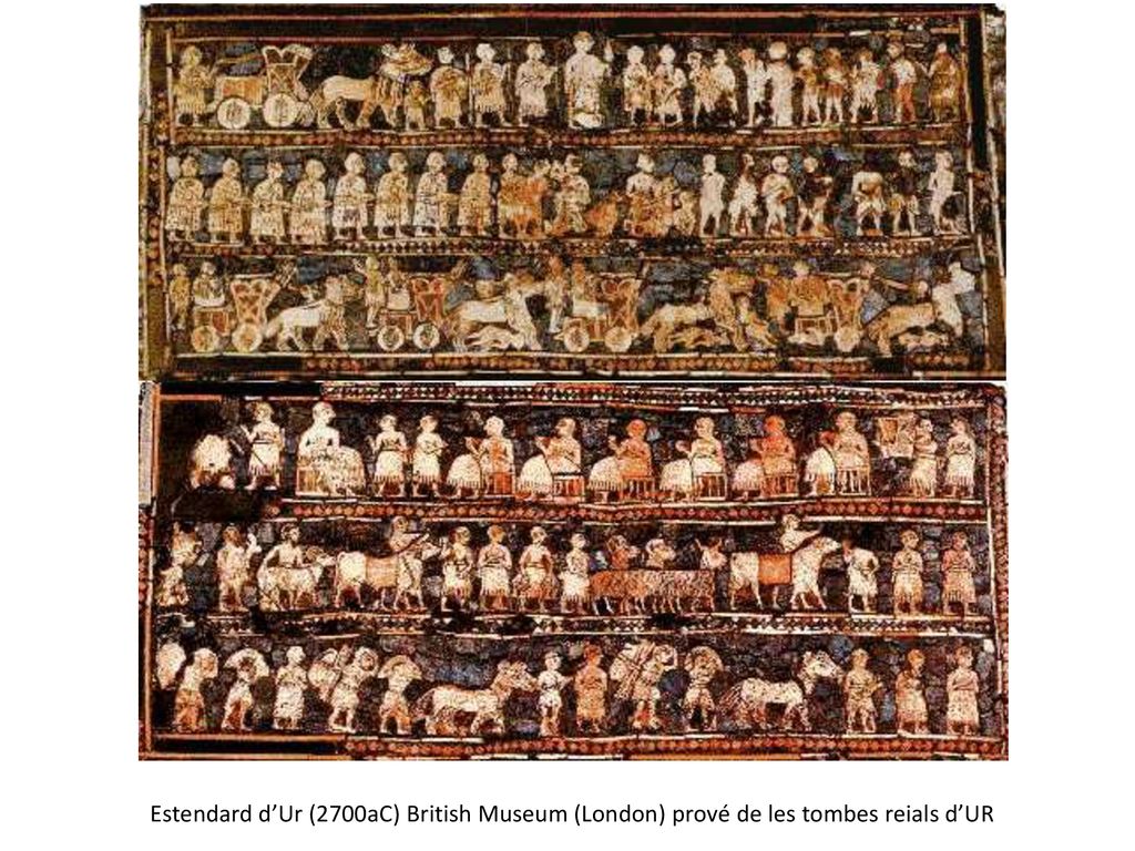 Estendard d’Ur (2700aC) British Museum (London) prové de les tombes reials d’UR