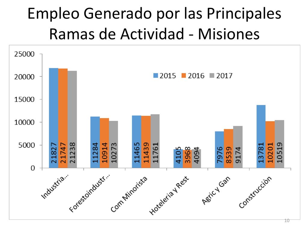 Empleo Generado por las Principales Ramas de Actividad - Misiones