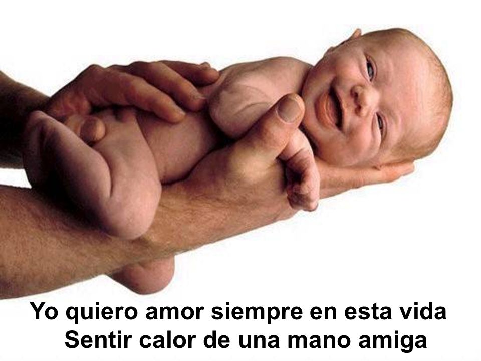 Yo quiero amor siempre en esta vida Sentir calor de una mano amiga