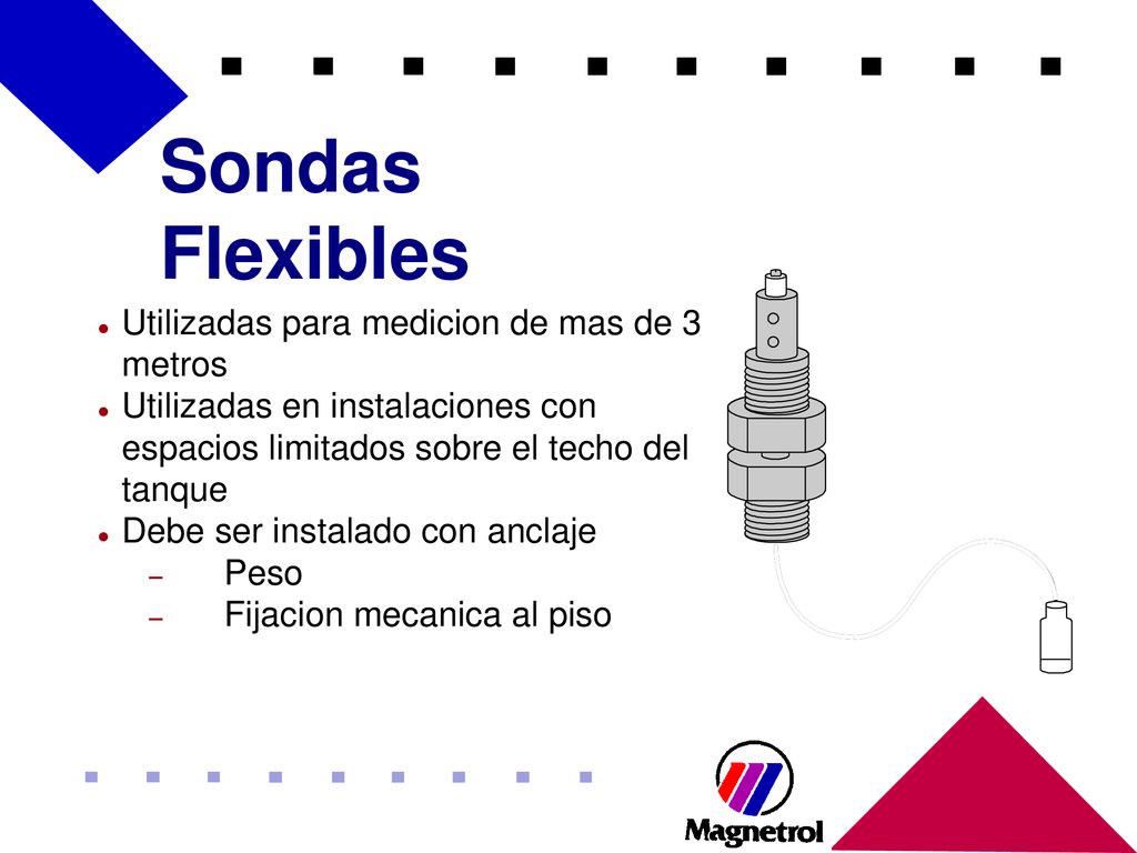 Sondas Flexibles Utilizadas para medicion de mas de 3 metros
