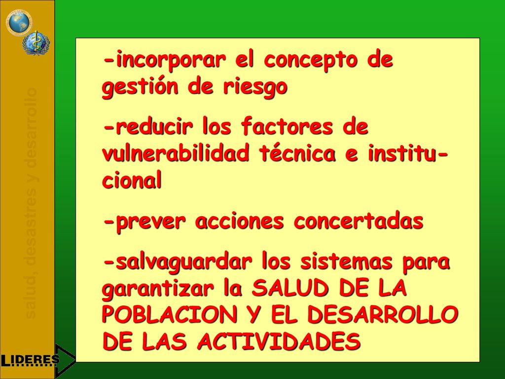 -incorporar el concepto de gestión de riesgo