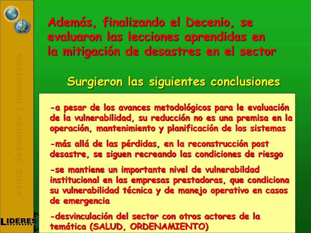 Surgieron las siguientes conclusiones