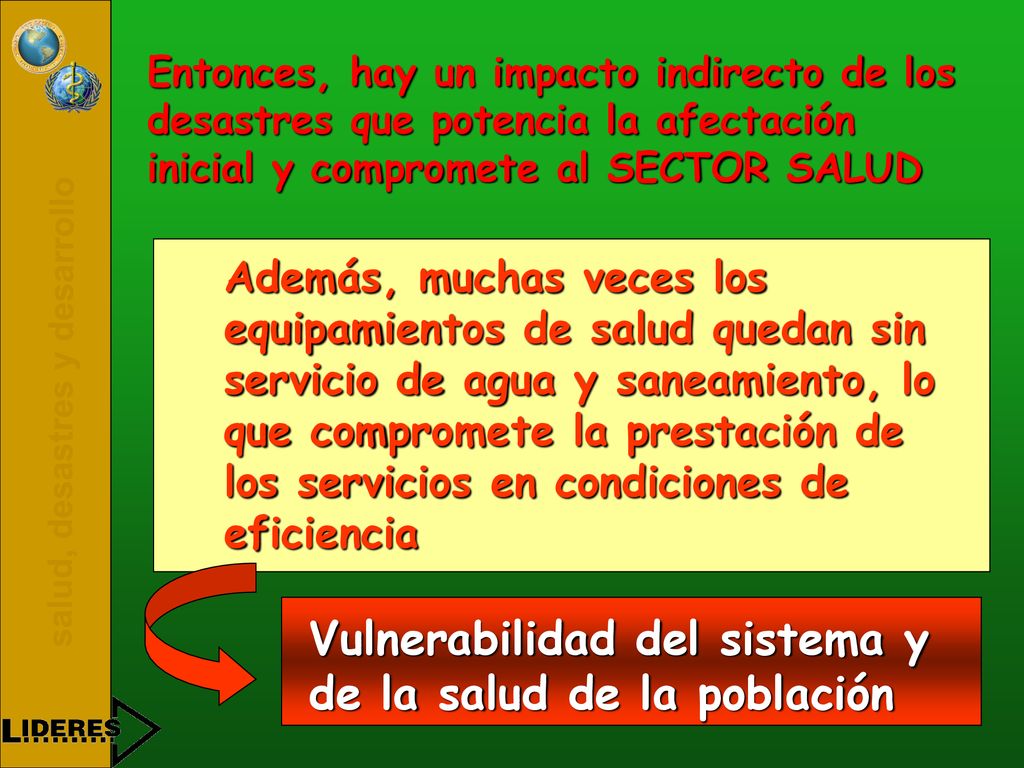 Vulnerabilidad del sistema y de la salud de la población