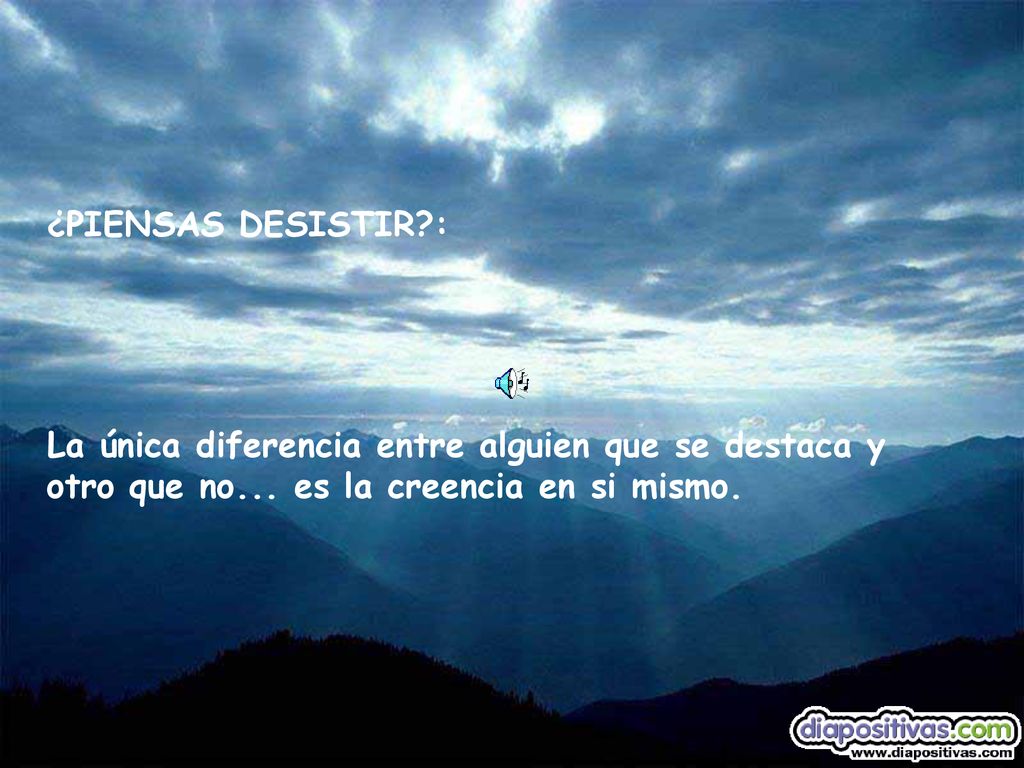 ¿PIENSAS DESISTIR : La única diferencia entre alguien que se destaca y otro que no...