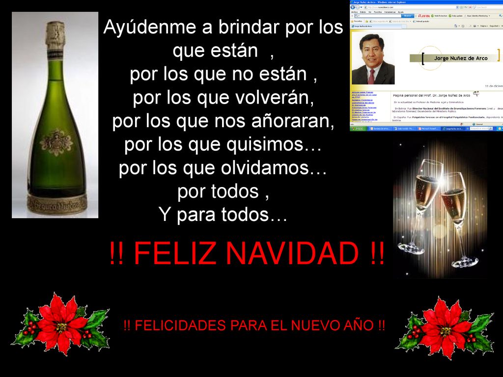 !! FELIZ NAVIDAD !! Ayúdenme a brindar por los que están ,