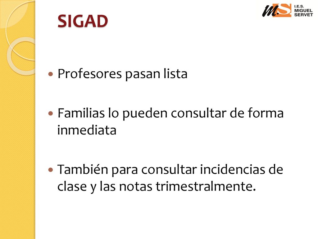 SIGAD Profesores pasan lista