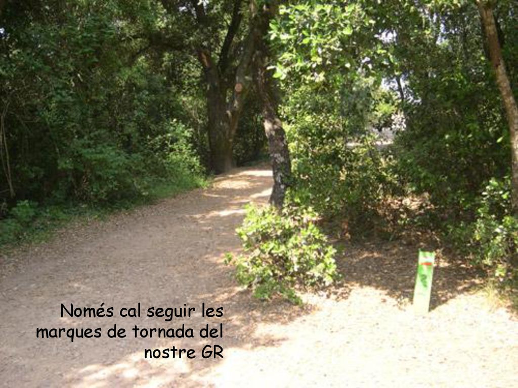 Només cal seguir les marques de tornada del nostre GR