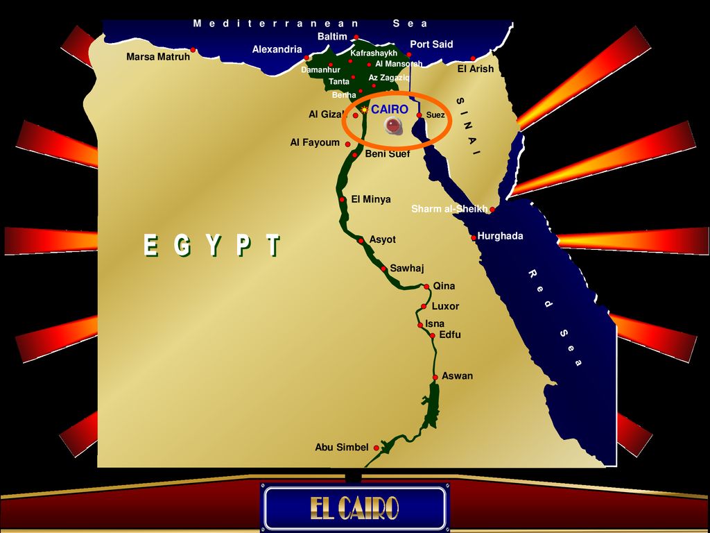 EL CAIRO E G Y P T CAIRO Alexandria Al Gizah Sharm al-Sheikh Hurghada