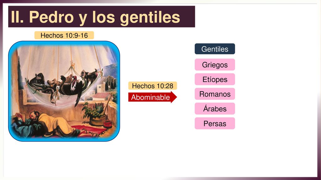 II. Pedro y los gentiles Gentiles Griegos Etíopes Romanos Abominable