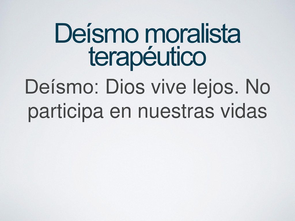 Deísmo moralista terapéutico