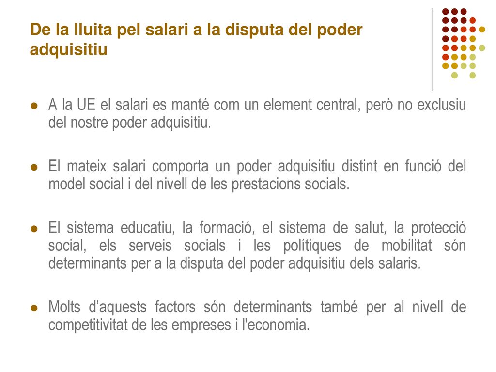 De la lluita pel salari a la disputa del poder adquisitiu