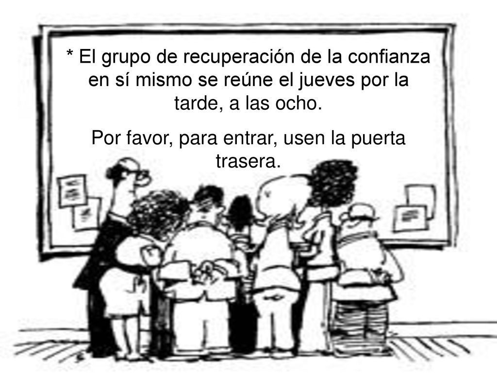 Por favor, para entrar, usen la puerta trasera.