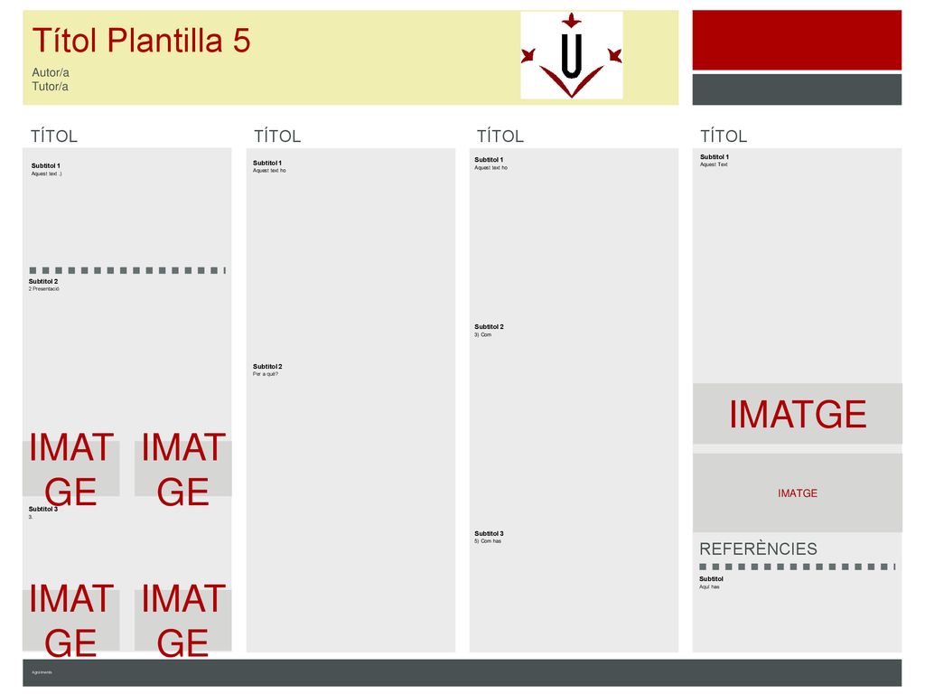 IMATGE IMATGE IMATGE IMATGE IMATGE Títol Plantilla 5 TÍTOL TÍTOL TÍTOL