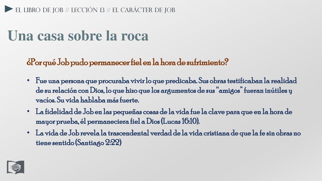 El libro de Job // Lección 13 // El carácter de Job