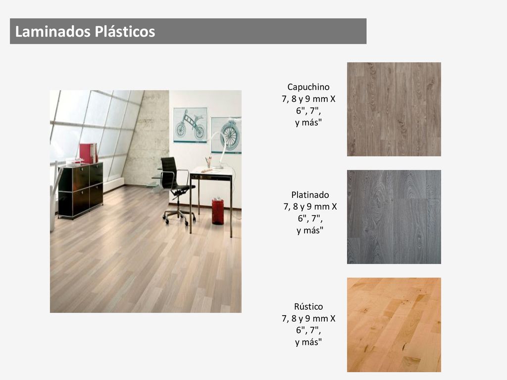 Laminados Plásticos Capuchino 7, 8 y 9 mm X 6 , 7 , y más Platinado