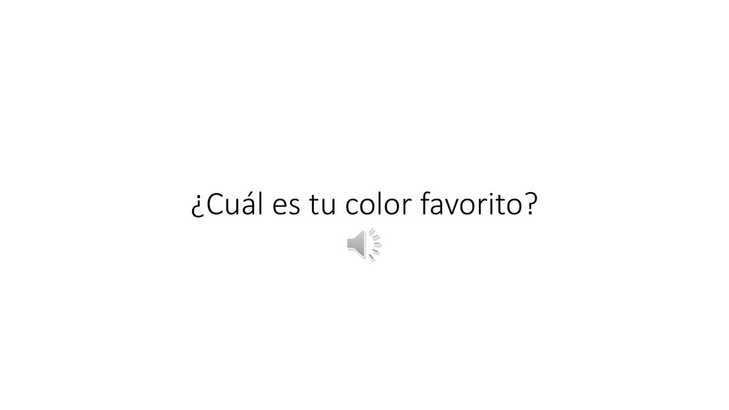 ¿Cuál es tu color favorito