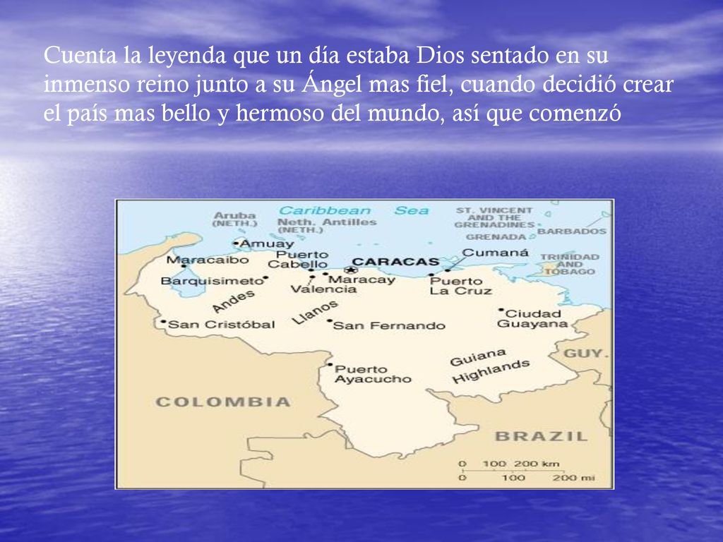 Cuenta la leyenda que un día estaba Dios sentado en su inmenso reino junto a su Ángel mas fiel, cuando decidió crear el país mas bello y hermoso del mundo, así que comenzó