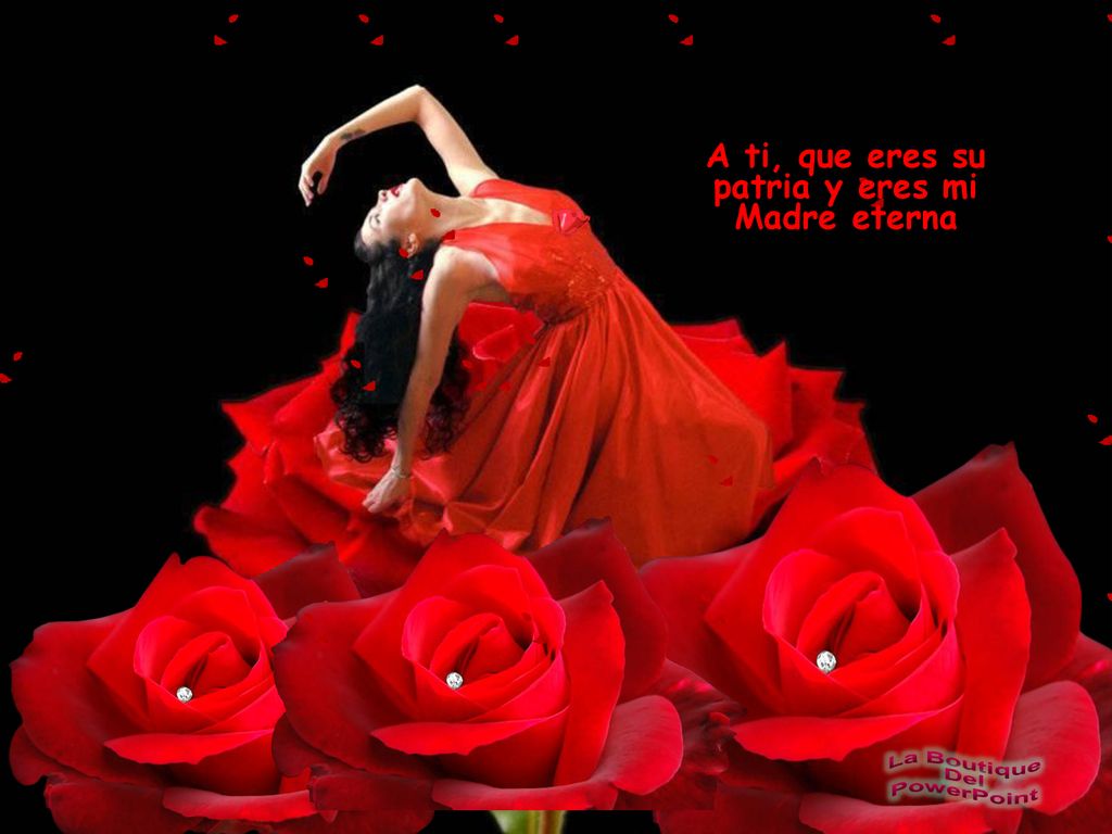 A ti, que eres su patria y eres mi Madre eterna