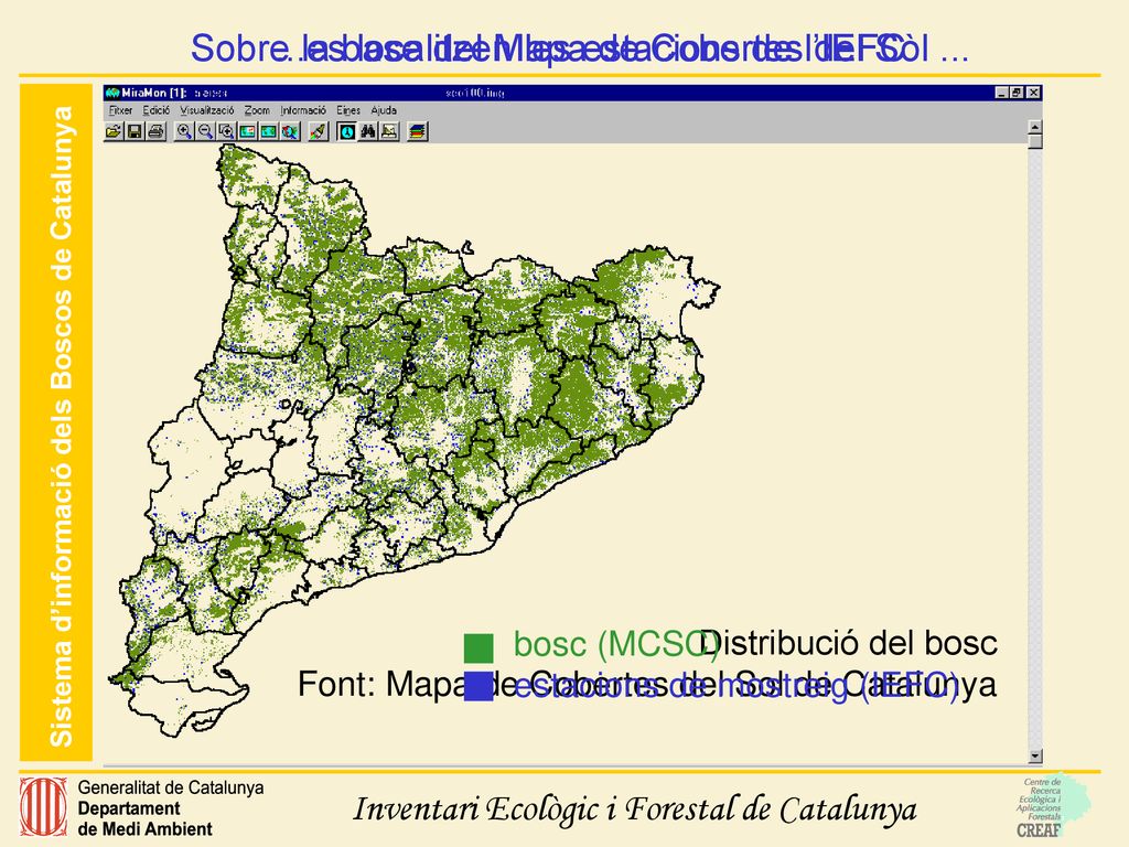 Sobre la base del Mapa de Cobertes del Sòl ...