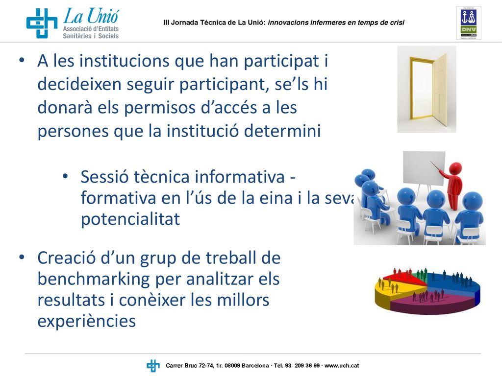 A les institucions que han participat i decideixen seguir participant, se’ls hi donarà els permisos d’accés a les persones que la institució determini