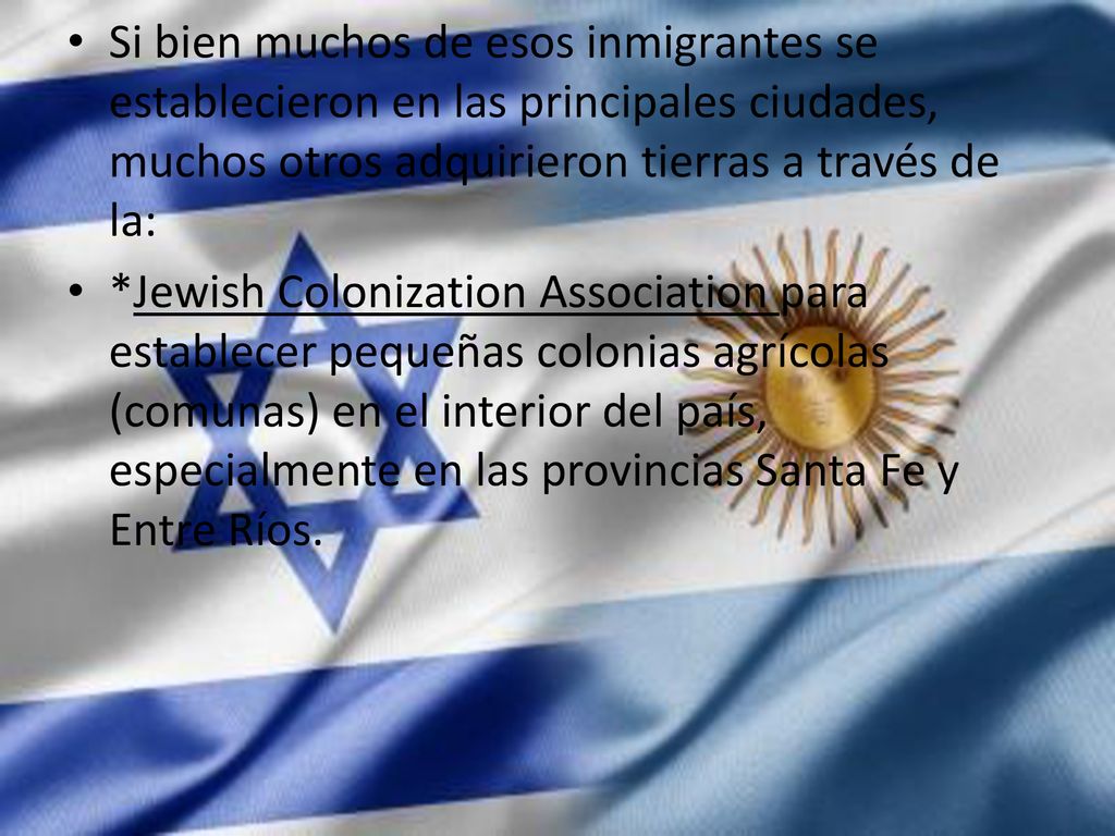 Si bien muchos de esos inmigrantes se establecieron en las principales ciudades, muchos otros adquirieron tierras a través de la: