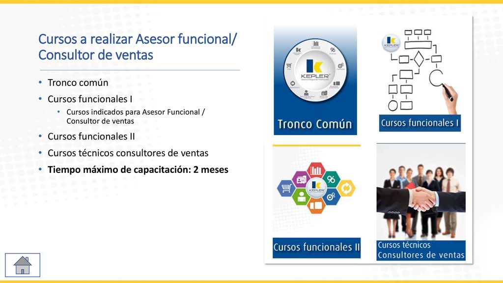 Cursos a realizar Asesor funcional/ Consultor de ventas