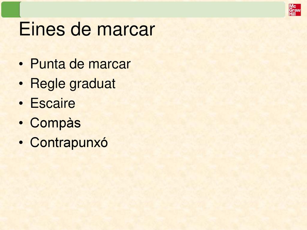 Eines de marcar Punta de marcar Regle graduat Escaire Compàs