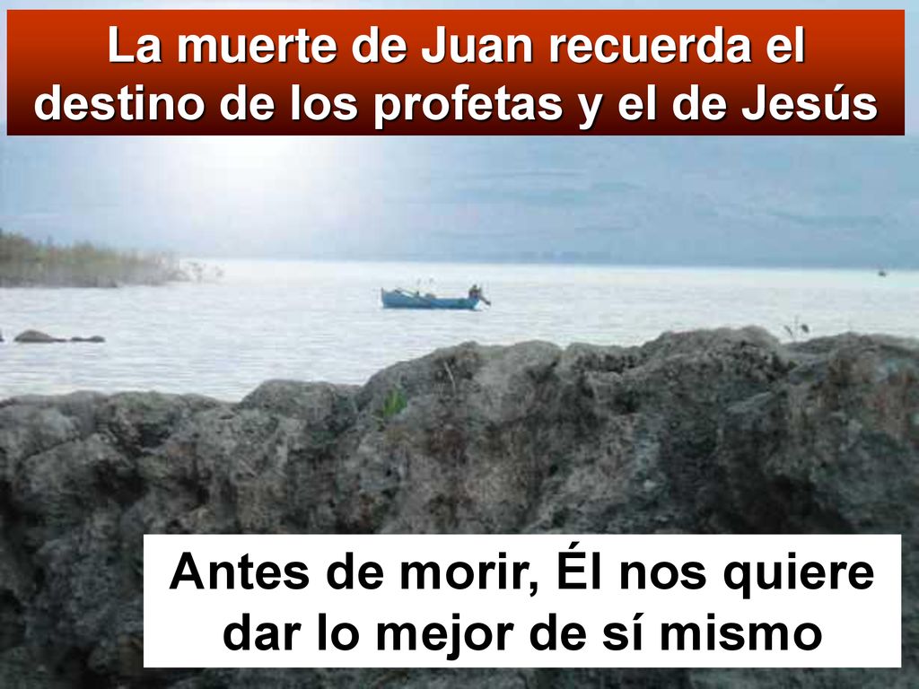Antes de morir, Él nos quiere dar lo mejor de sí mismo