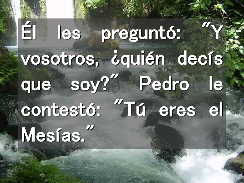 Él les preguntó: Y vosotros, ¿quién decís que soy