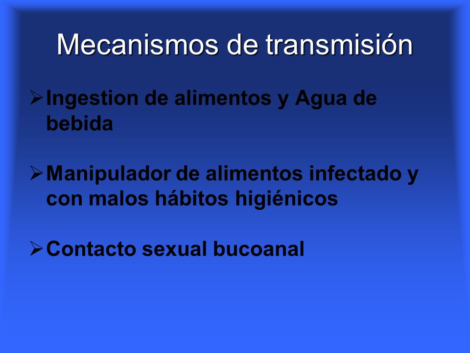 Mecanismos de transmisión