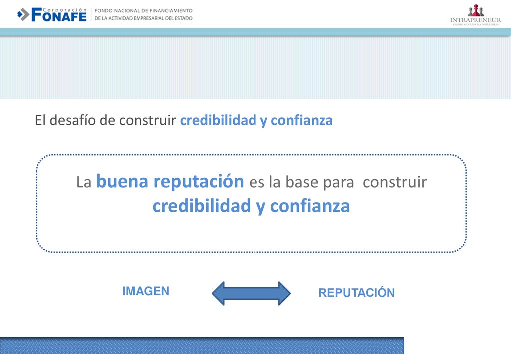 La buena reputación es la base para construir credibilidad y confianza