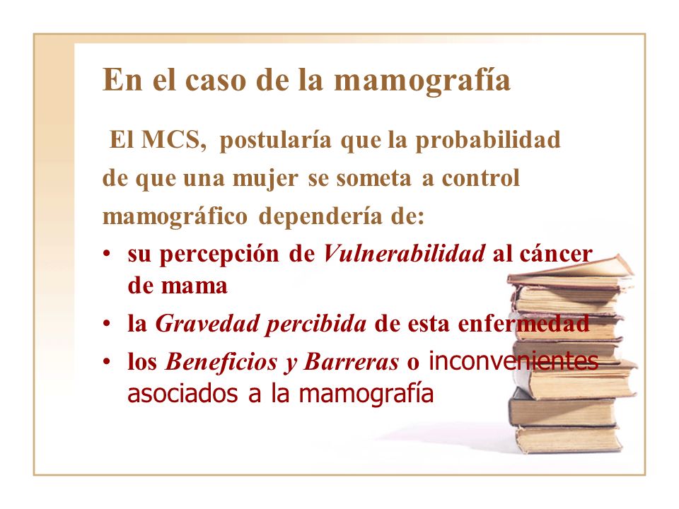 En el caso de la mamografía