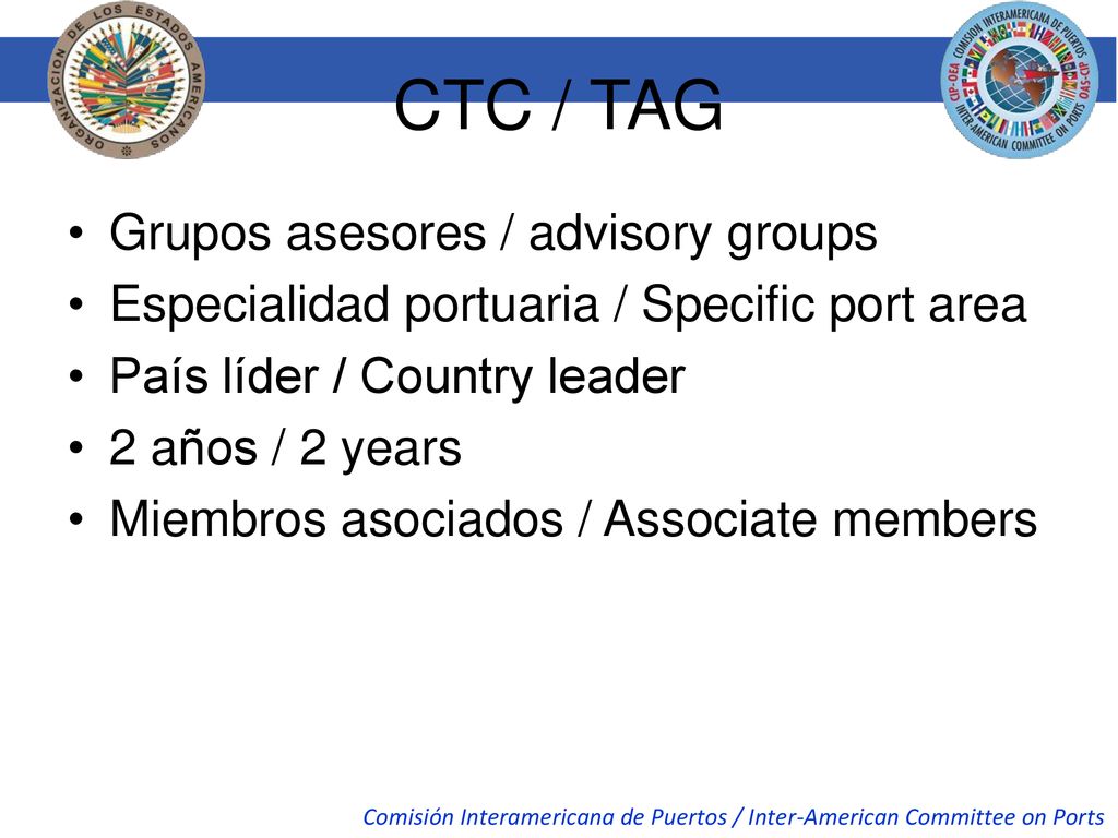 CTC / TAG Grupos asesores / advisory groups